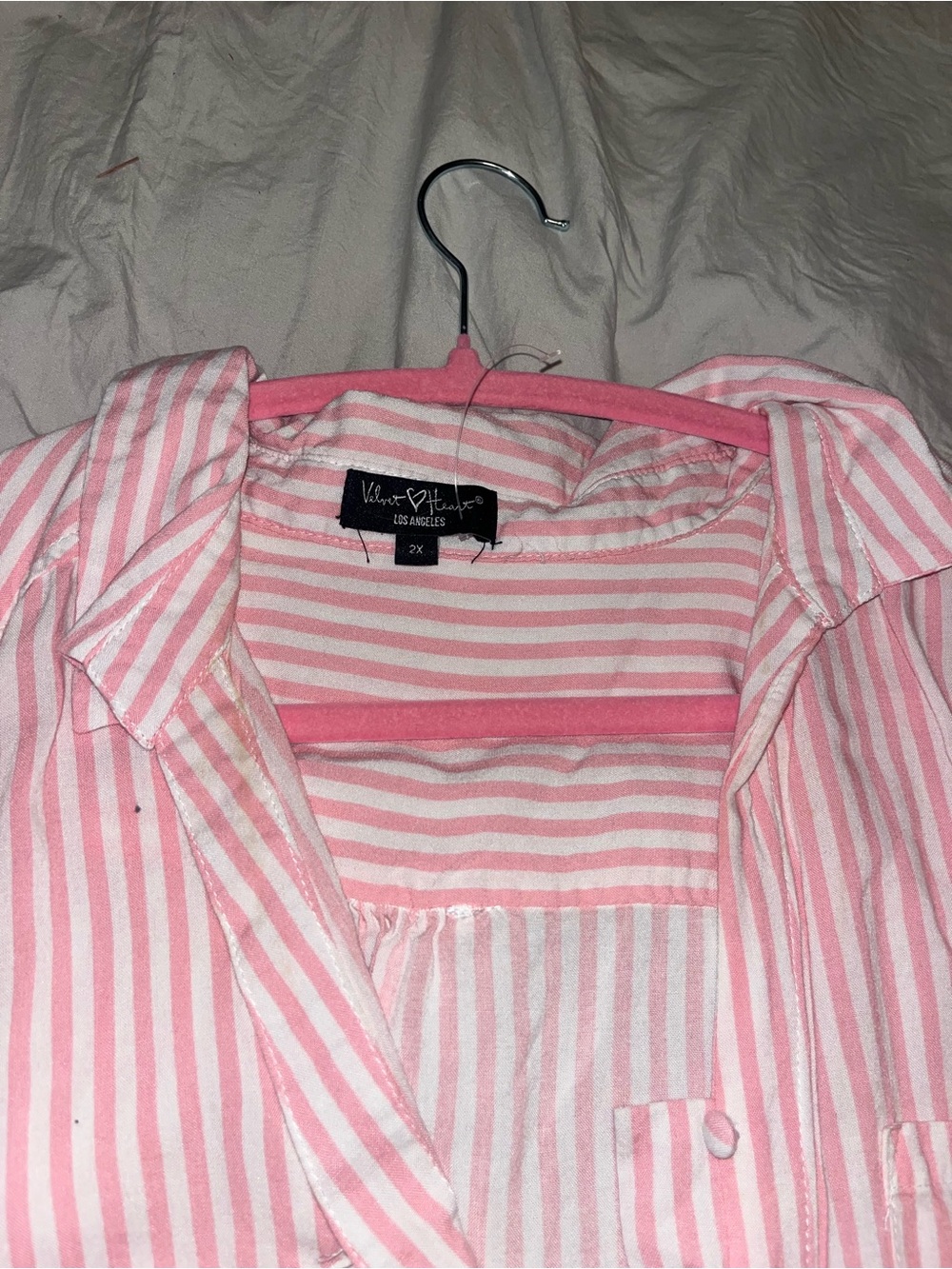 Pink Striped Button-Up Shirt - Picture 2 of 3